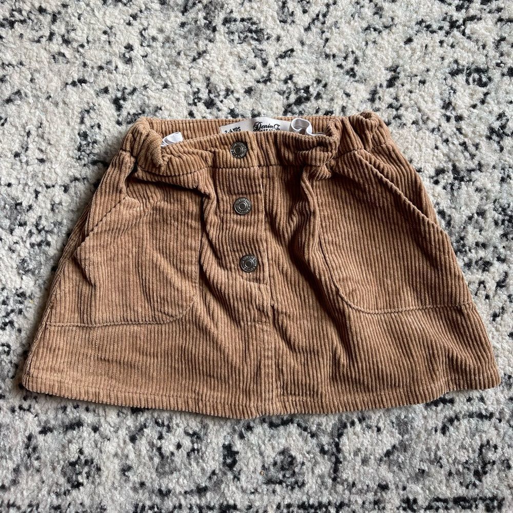 - Denim and Co 3-4 toddler corduroy skirt